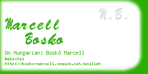 marcell bosko business card